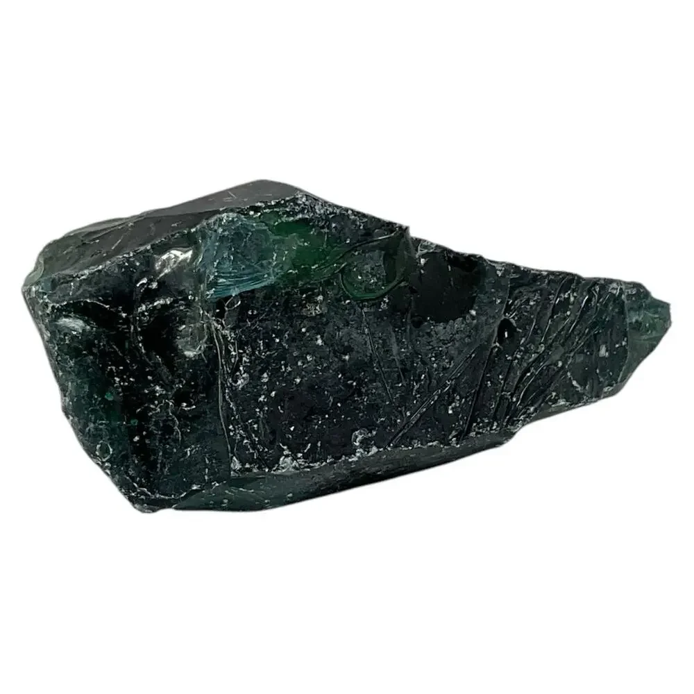Emerald Green Art Glass Cullet Glowing‎ Manganese Slag Glass #5GX85